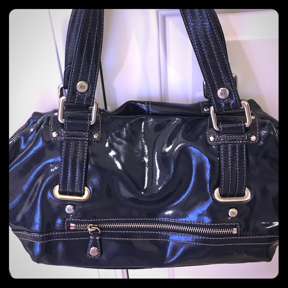 Patent leather handbag